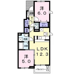 フォレストメゾンⅢ【1階】の間取り