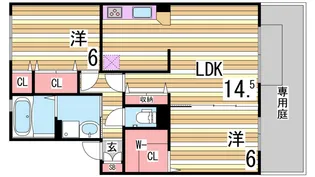 エコ ソレイルB【1階】の間取り