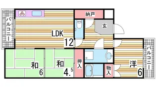 グランベア今井【1階】の間取り