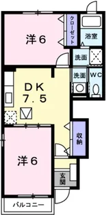 ディスリュミエール【1階】の間取り
