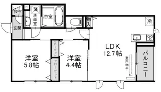 エルビエントⅡ【2階】の間取り