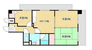 ベイヒルズ明石【2階】の間取り