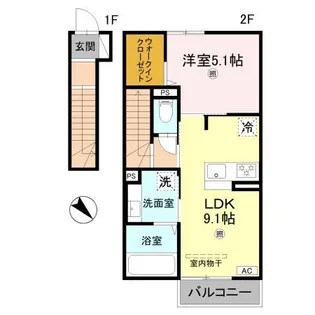 グランクレール西二見【2階】の間取り