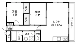 第1永和レジデンス【5階】の間取り