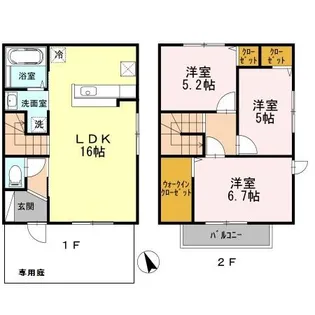 アルコバレーノⅤ【1階】の間取り