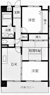 スクエア・ヴィレッジ【2階】の間取り