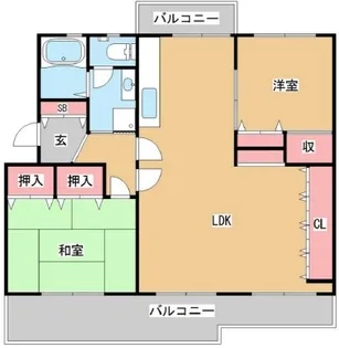 新多聞第3住宅208号棟【5階】の間取り
