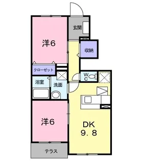 ノートルハウスII【1階】の間取り
