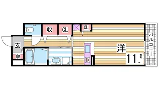 レジデンス神戸【3階】の間取り