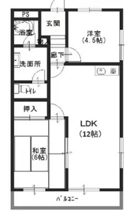 ラ・メゾンエスポワール【1階】の間取り