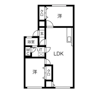 ルミエール二見B【2階】の間取り