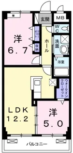 ヒルズ赤羽【1階】の間取り