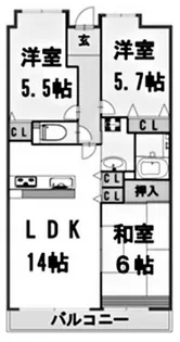 グランシャリオ【2階】の間取り