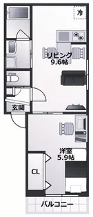 (仮称)大久保町駅前アパート【2階】の間取り