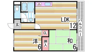 ブルーシャイン桃山【3階】の間取り