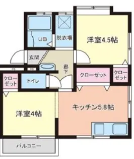 西舞マンション【1階】の間取り