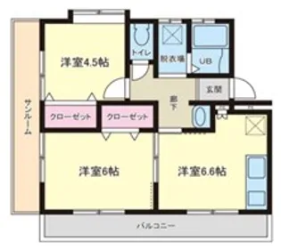 西舞マンション【1階】の間取り