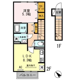 ホープヒルズII【2階】の間取り