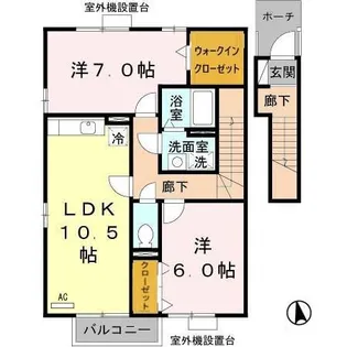 シャルム里【2階】の間取り
