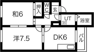 フォンタナ【1階】の間取り