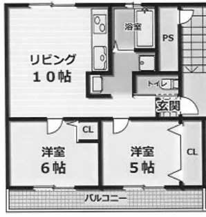高津橋農住団地C棟【5階】の間取り