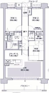 リベール明石ラ・メール【3階】の間取り