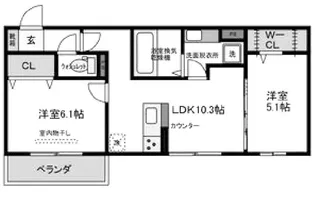 YKメゾン舞子台【1階】の間取り