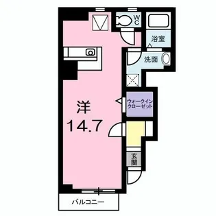レーヴフロンスA【1階】の間取り