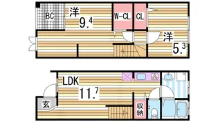 フラン神戸【1階】の間取り