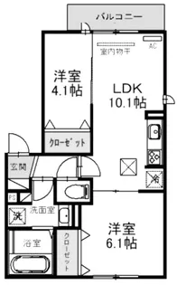 リュヌ・ブランシュ【2階】の間取り