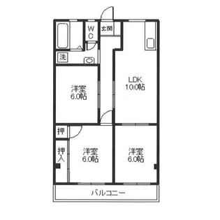 タウンハイツI【2階】の間取り