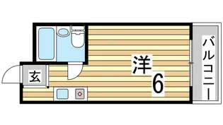 多聞台ハイツ【2階】の間取り