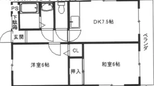 ロイヤル阪神【5階】の間取り