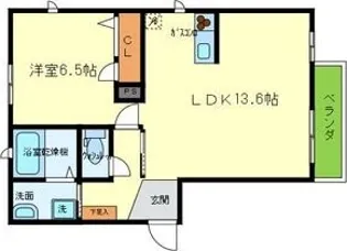 YKメゾン旭が丘【1階】の間取り