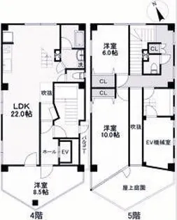 NOBSON西新町駅前【4階】の間取り