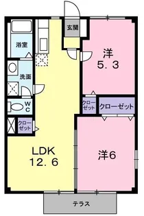 ハイム佐々木【1階】の間取り