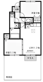 ファミールコート名谷【1階】の間取り