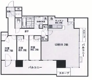 プラウドタワー神戸垂水【13階】の間取り