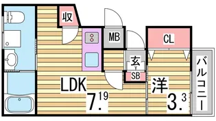 パロス須磨浦通【2階】の間取り