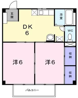 ウインズハイツII【1階】の間取り