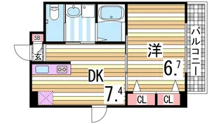 グランシャリオII【4階】の間取り