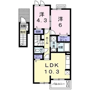 フランカルムII【2階】の間取り