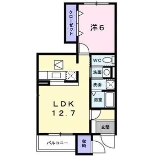 サンフローラM−A【1階】の間取り