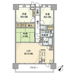 アルファステイツ西明石駅前【6階】の間取り