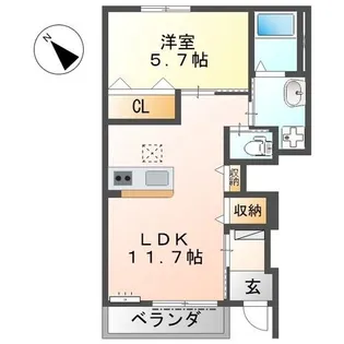 ザ・フォレスタ【1階】の間取り