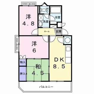 カサグランデ藤江【1階】の間取り