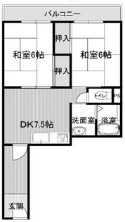 歌敷山ダイヤハイツ【5階】の間取り