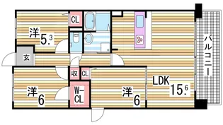 パレス マイセン【5階】の間取り