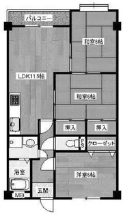 セントラルハイツ【2階】の間取り