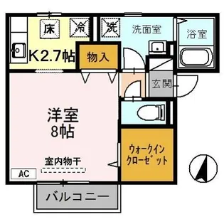 リビングタウン魚住 A棟【1階】の間取り